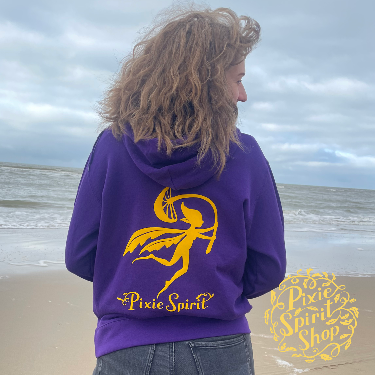Copyright-Pixie-spirit-shop-hoodie-women-purple-Flying-pixie-back.png