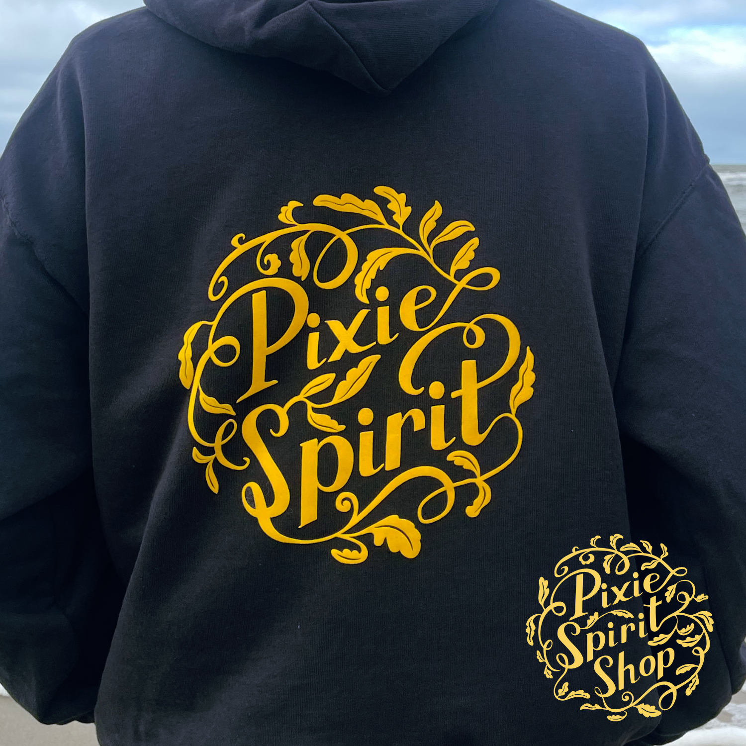 Copyright-Pixie-spirit-shop-hoodie-Black-Pixie-logo-yellow-back-2.png (Copy)