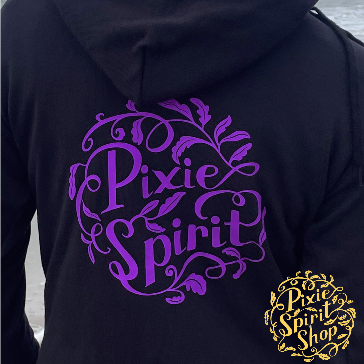 Copyright-Pixie-spirit-shop-hoodie-Black-Pixie-logo-purple-back-2.png