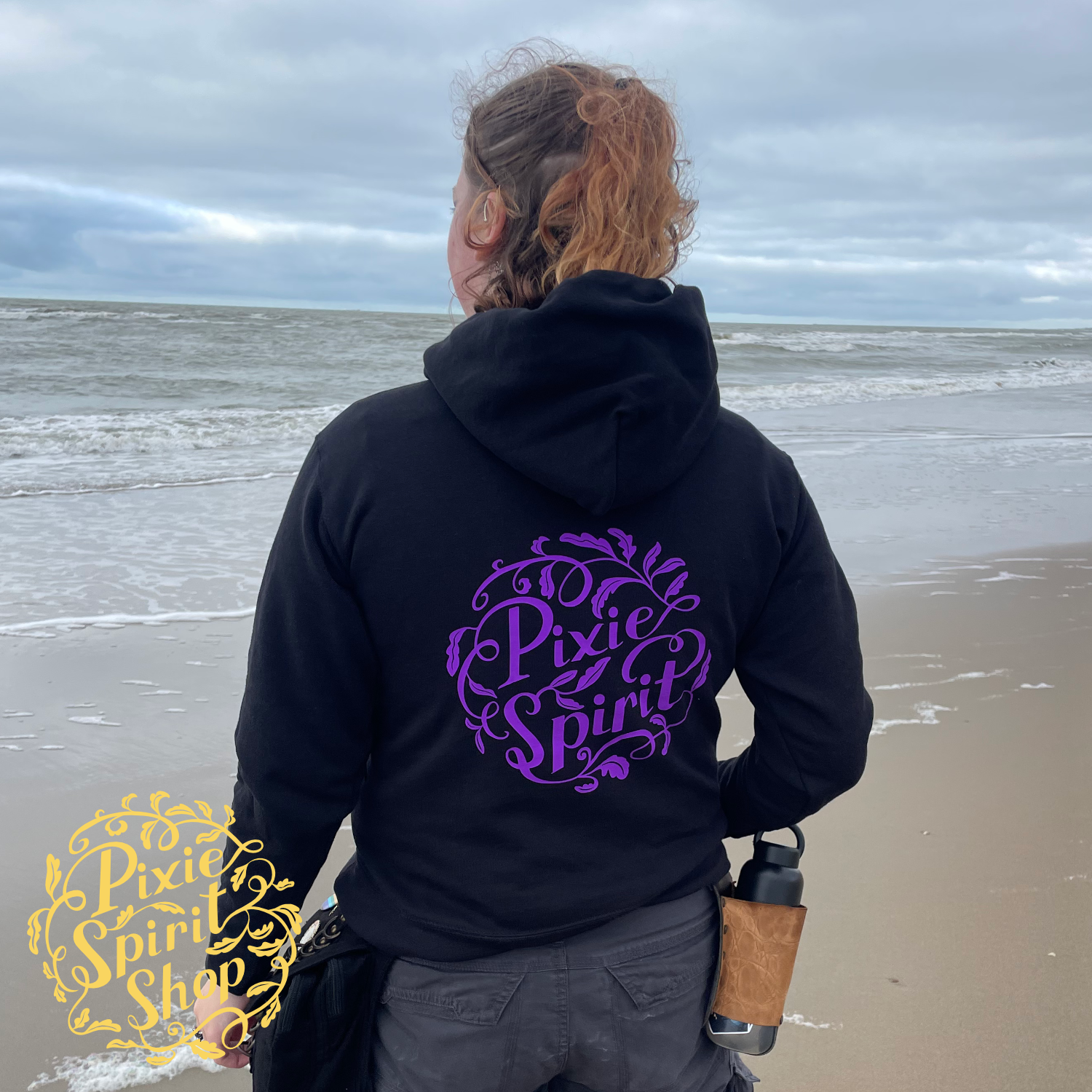 Copyright-Pixie-spirit-shop-hoodie-Black-women-Pixie-logo-purple-Back.png