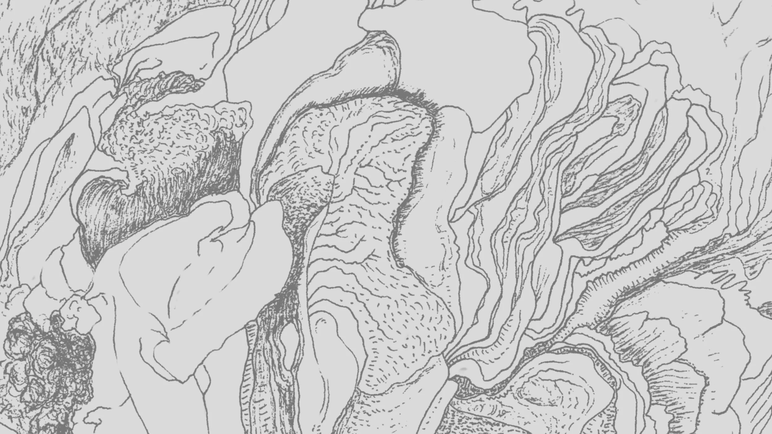 Abstract drawing from Mystery of Change series in soft beige color variation – contemporary art print