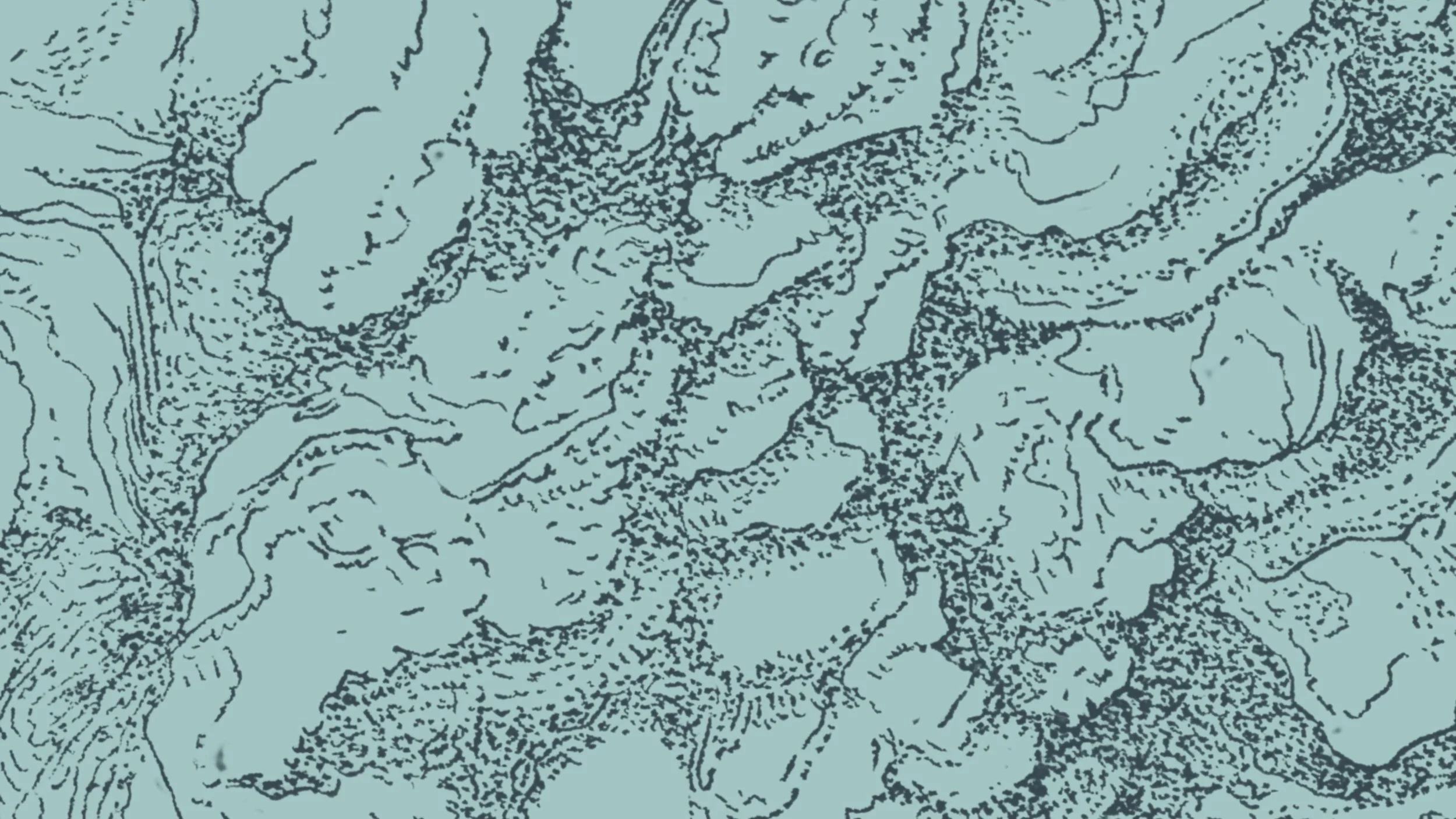Fragment of abstract ink drawing from Mystery of Change – delicate dotted landscape