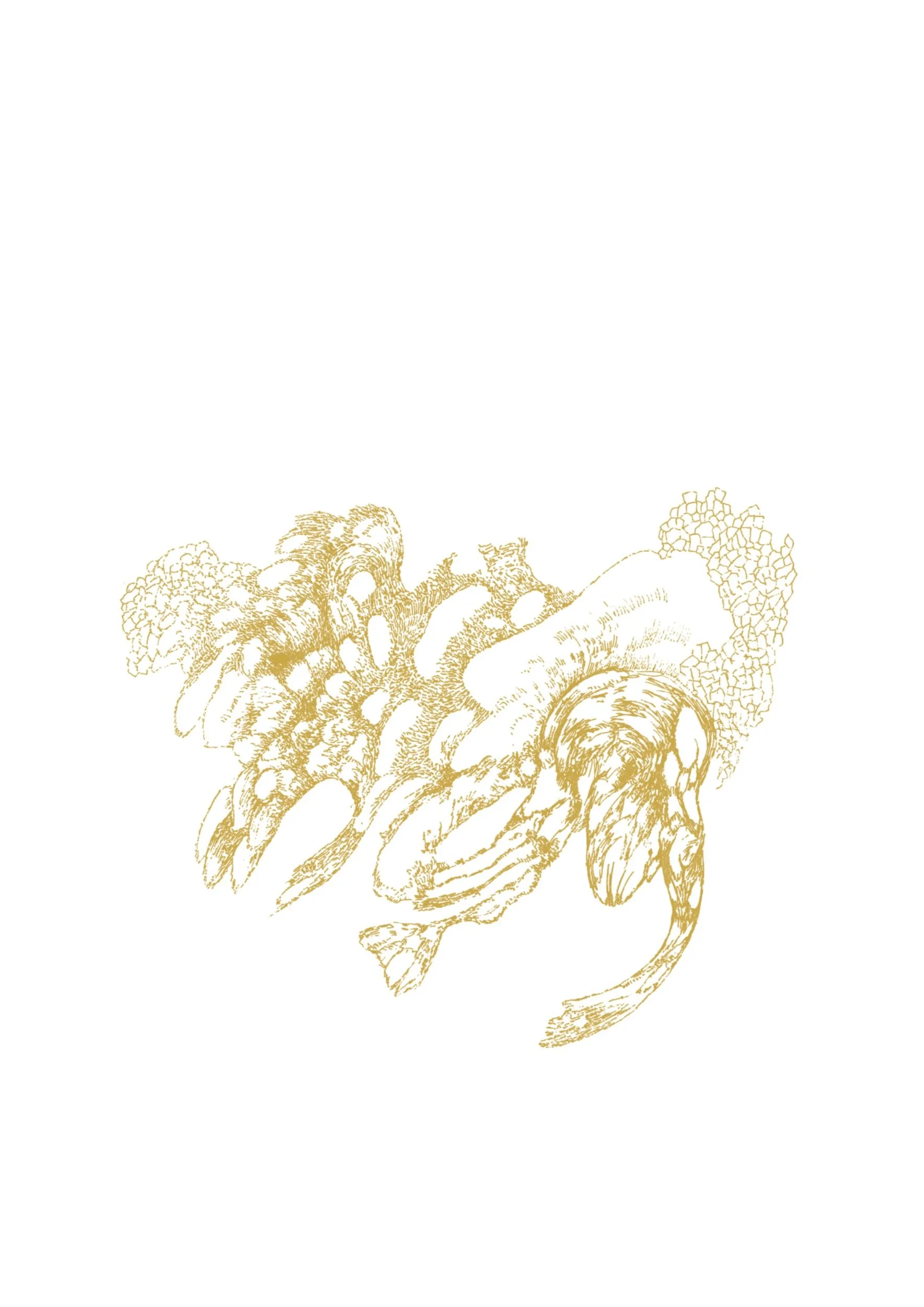 Gold Obsession abstract drawing – Ivana Filkorova’s fine line golden artwork.