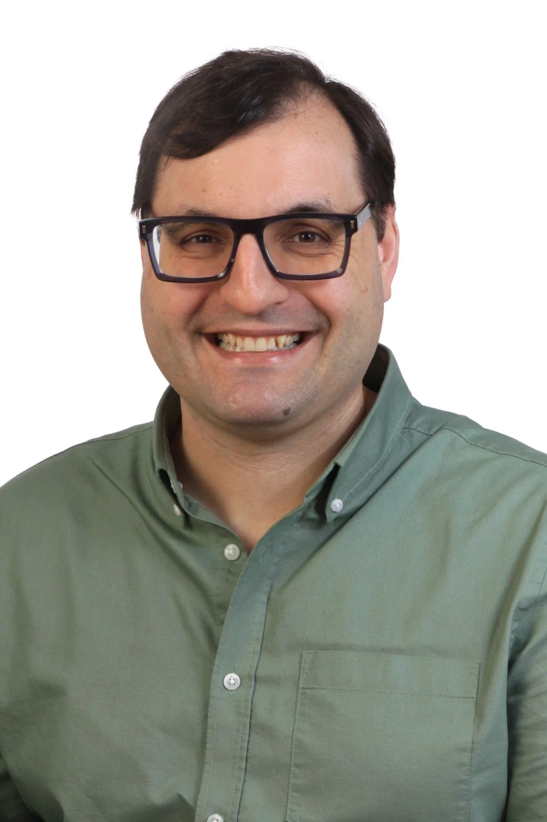 portrait of friendly man in glasses
