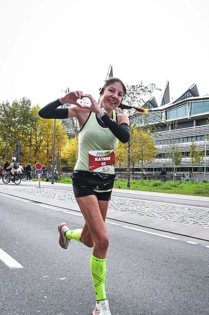 Katrien Beyers lopen Marathon Antwerpen 2025