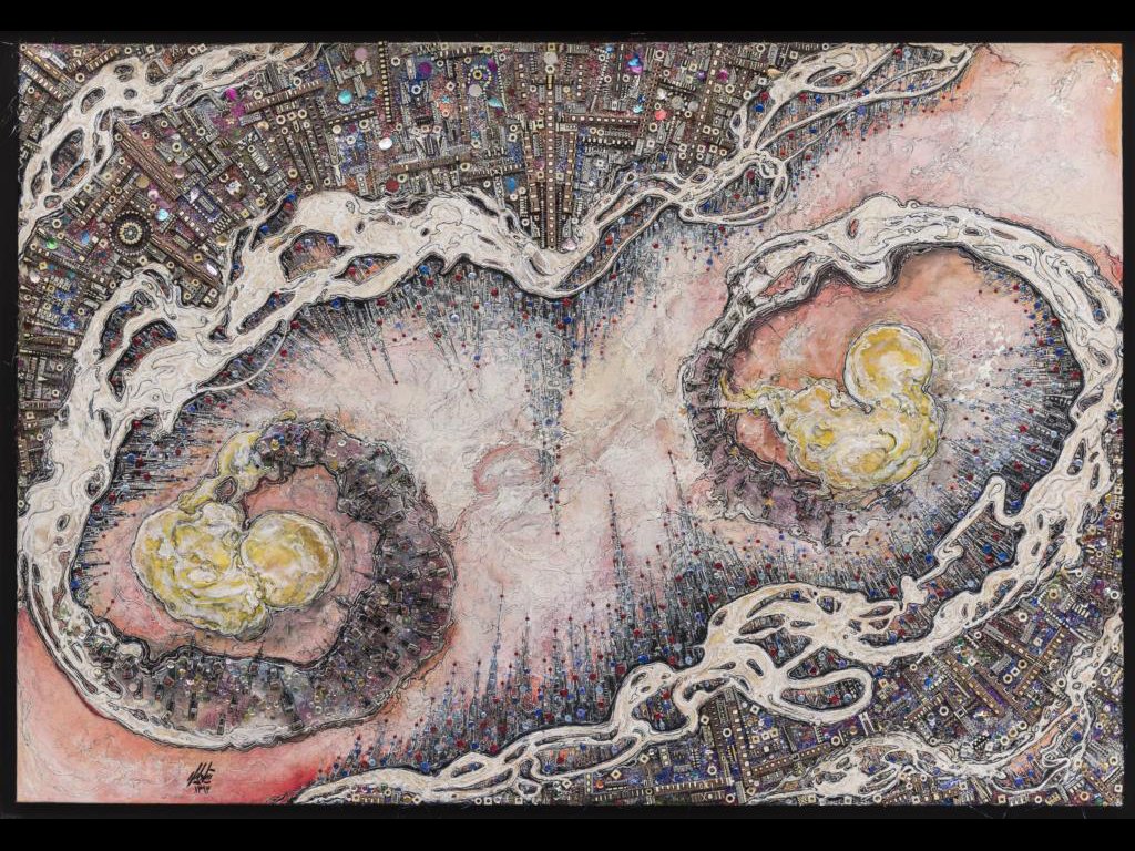 Untitled (2014), 100x 150 cm, Mixed Media on Canvas