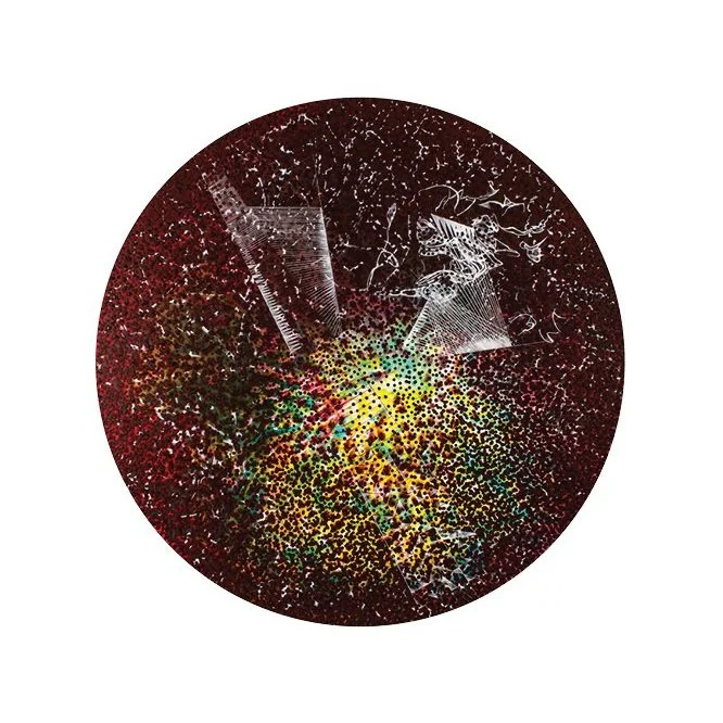 Polymorphic (2013), Triptych, Diameter, 170 cm, Acrylic on Canvas
