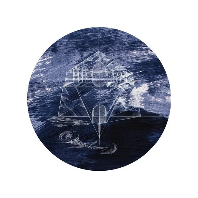Untitled (2014), Diameter, 50cm, Mixed Media on CardBoard