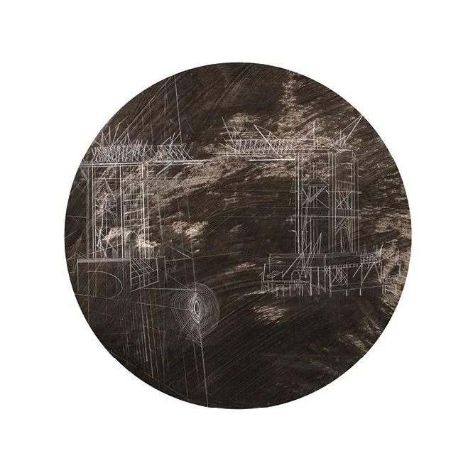 Untitled (2013), Diameter, 50cm, Mixed Media on CardBoard
