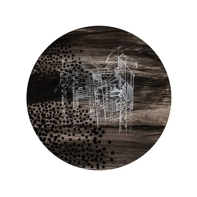 Untitled (2013), Diameter, 50cm, Mixed Media on CardBoard