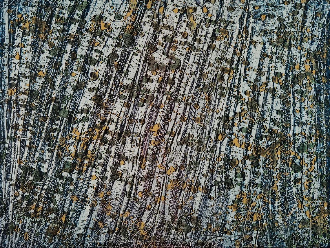 From the Trees Serise (2001), 78.5x103 cm, Oil on Zinc Paper