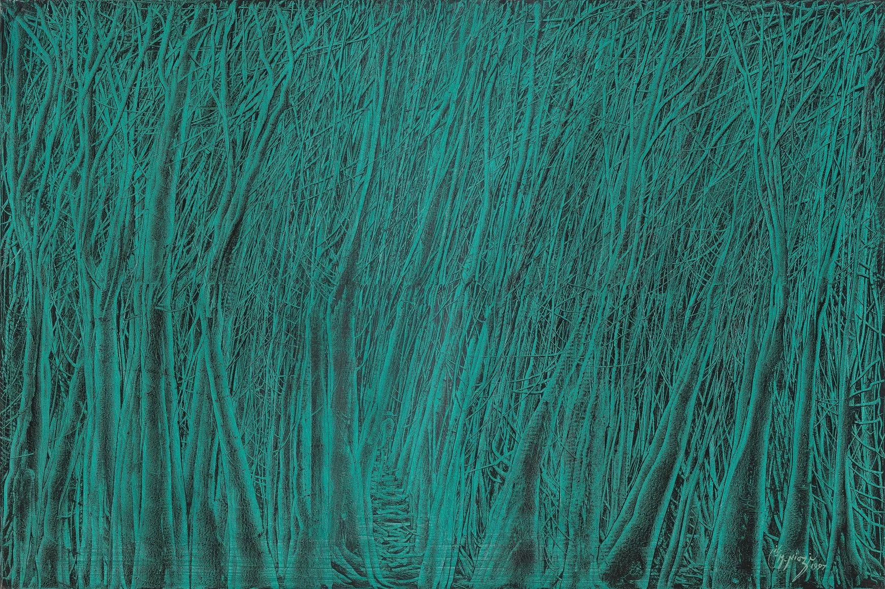 From the Trees Series (1997), 100x150 cm, Oil on Canvas
