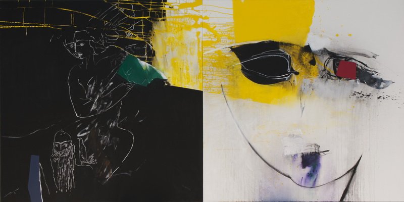 Untitled (2012), 300 x 150 cm, mixed acrylic on canvas