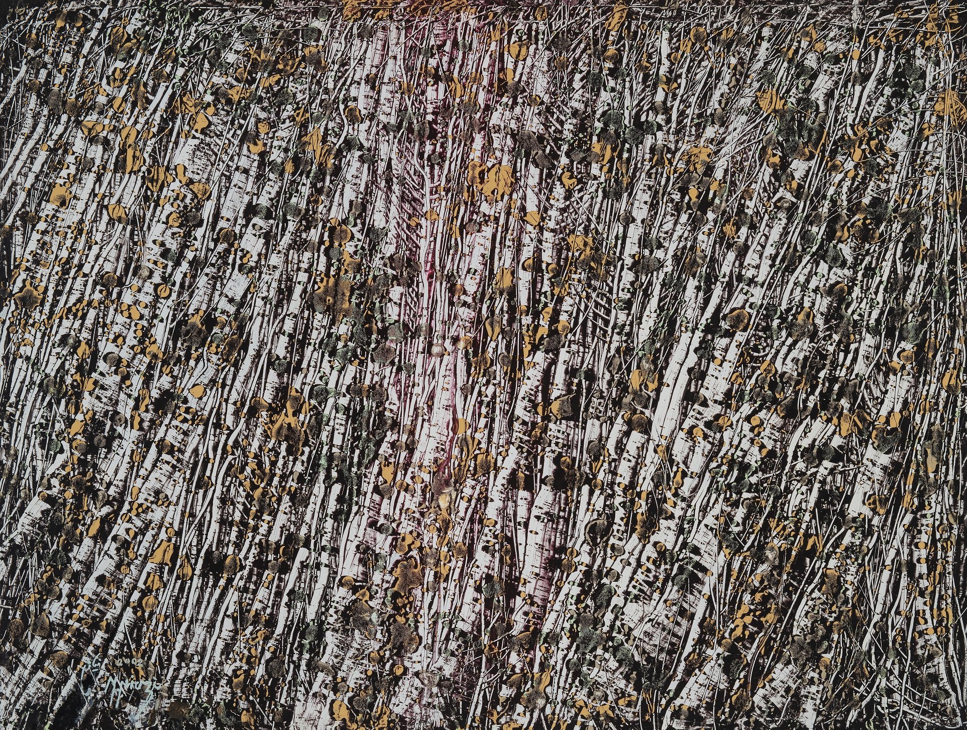 From the Trees Serise (2001), 78.5x103 cm, Oil on Zinc Paper