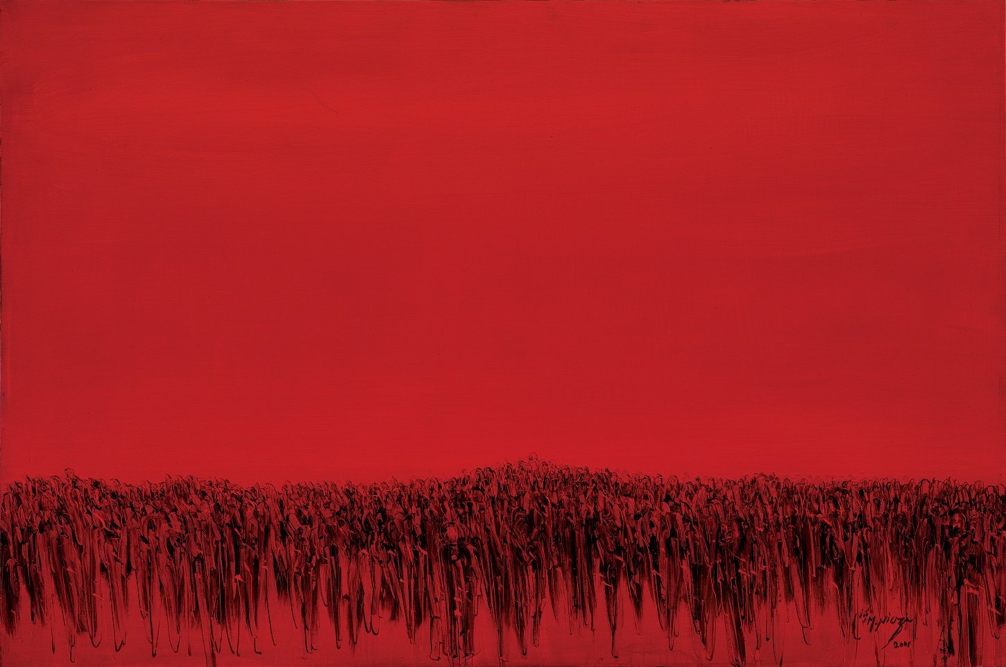 From the Crowd Series (2001), 80x120 cm, Oil on Canvas