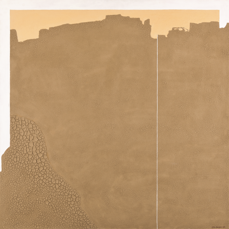 The Resonance of White Stroke (2003), 110 x 110 cm, Mixed Media