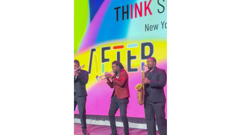 Think Summit After Party screen at event