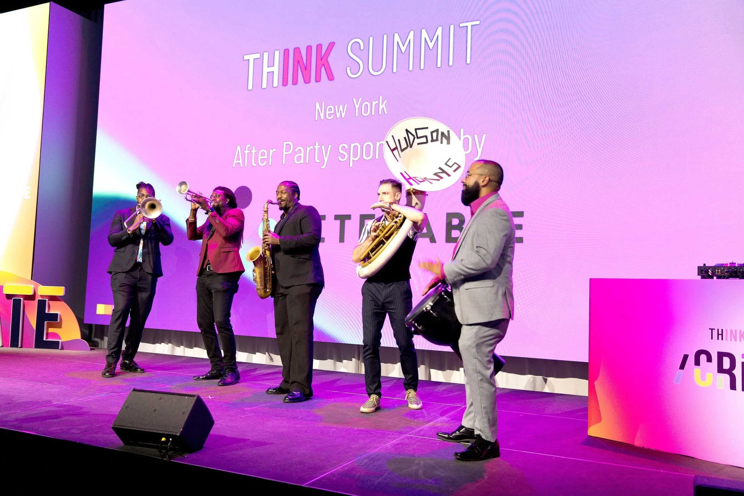 Think Summit After Party screen at event