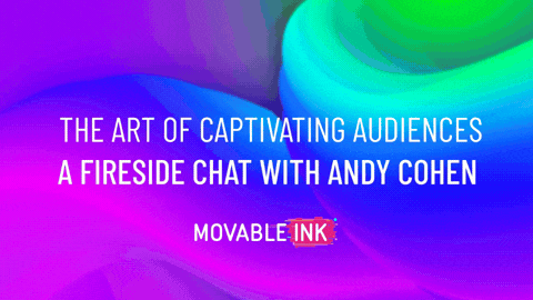 Andy Cohen Keynote screen background for Think Summit by Movable Ink