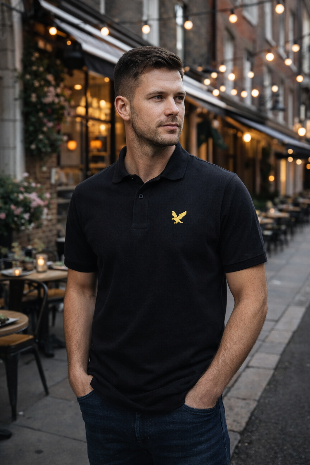 Casa Monti Polo Shirt Black - model M 2.png
