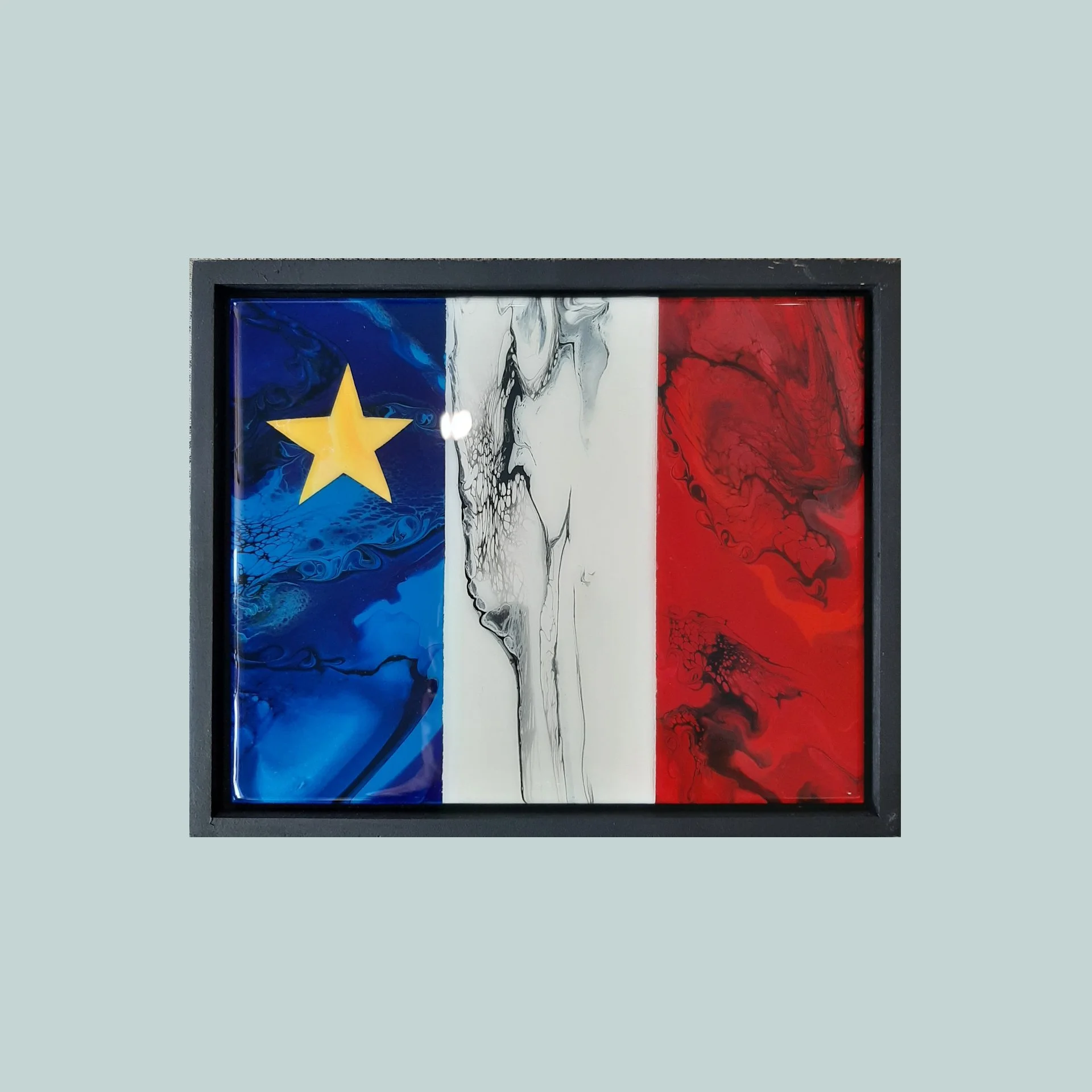 SG000821 - Acadian Flag (8 x 10) ceramic tile framed.jpg