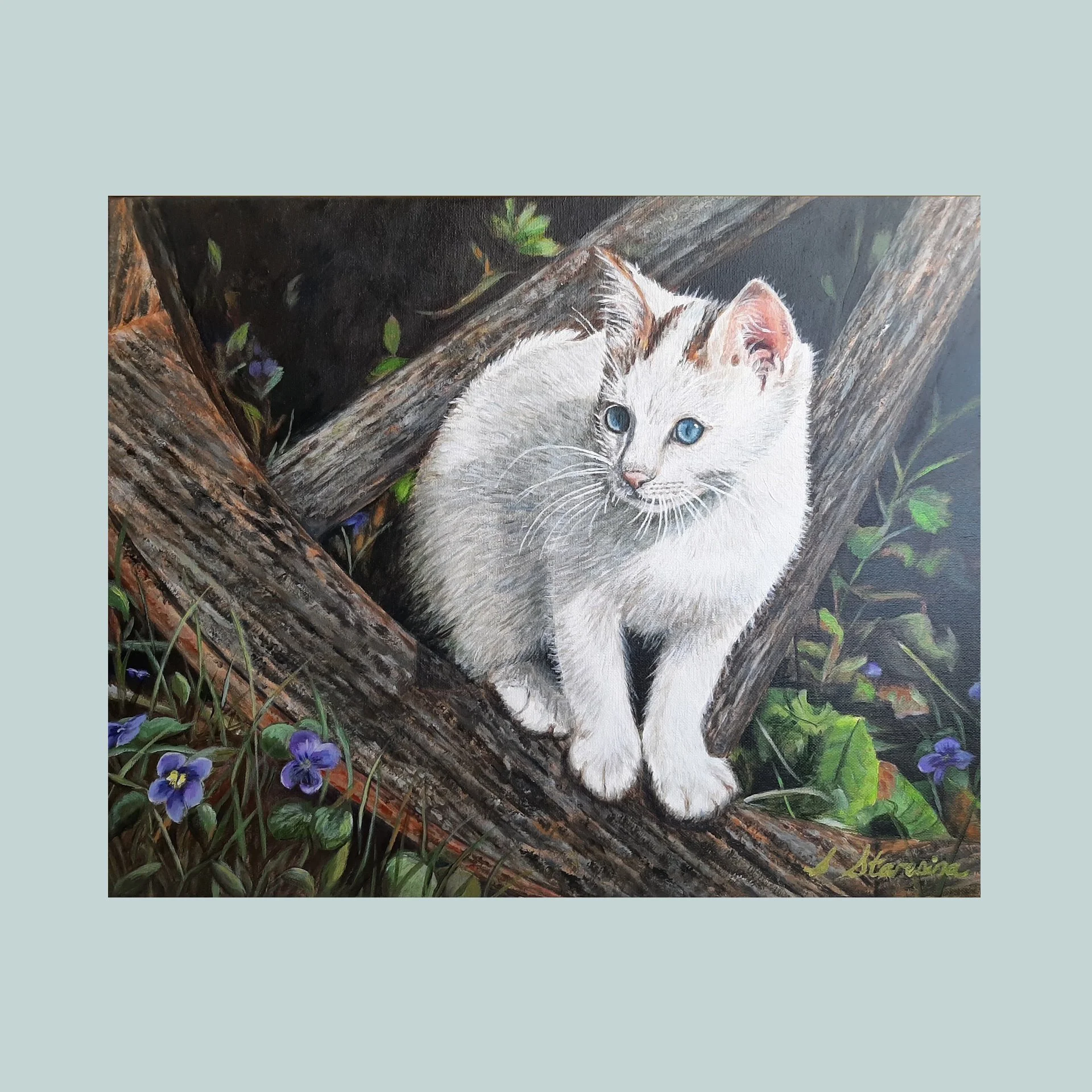 Kitten with Wagon Wheel 2