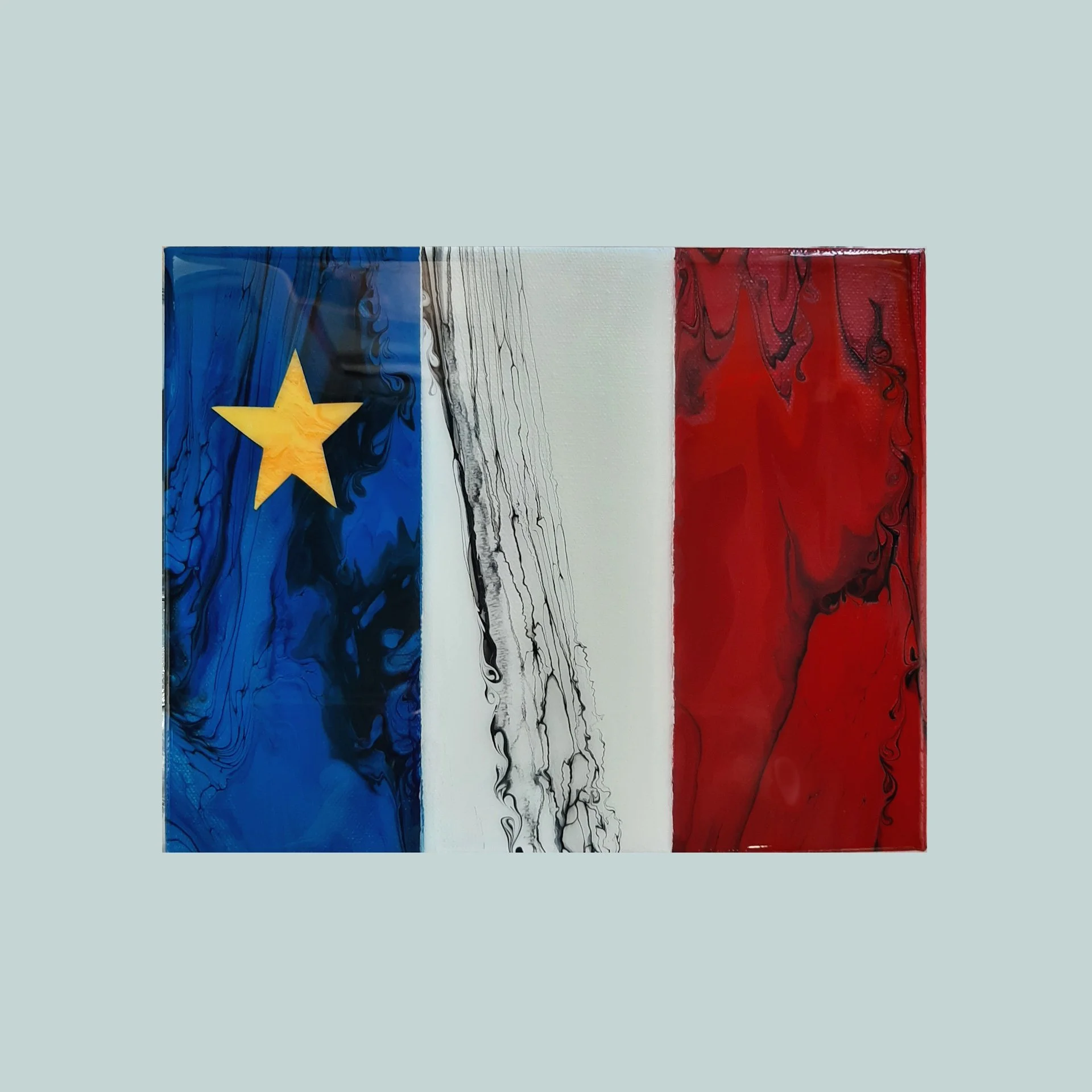 Acadian Flag (8 x 10) Gallery wrapped canvas