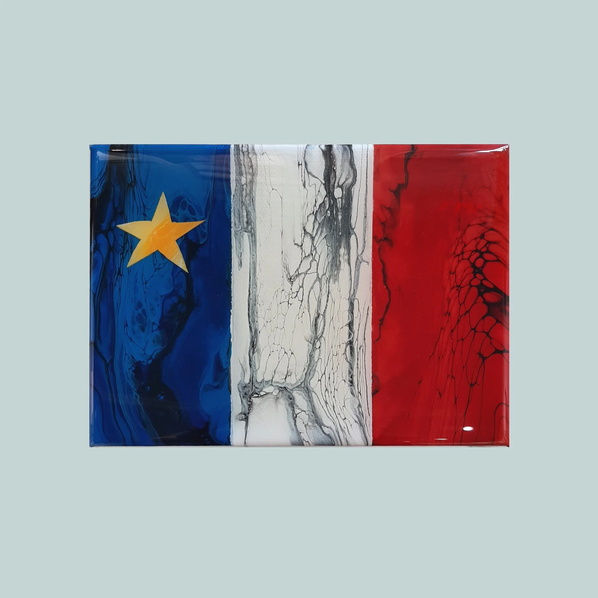 Acadian Flag (5 x 7) Gallery wrapped canvas