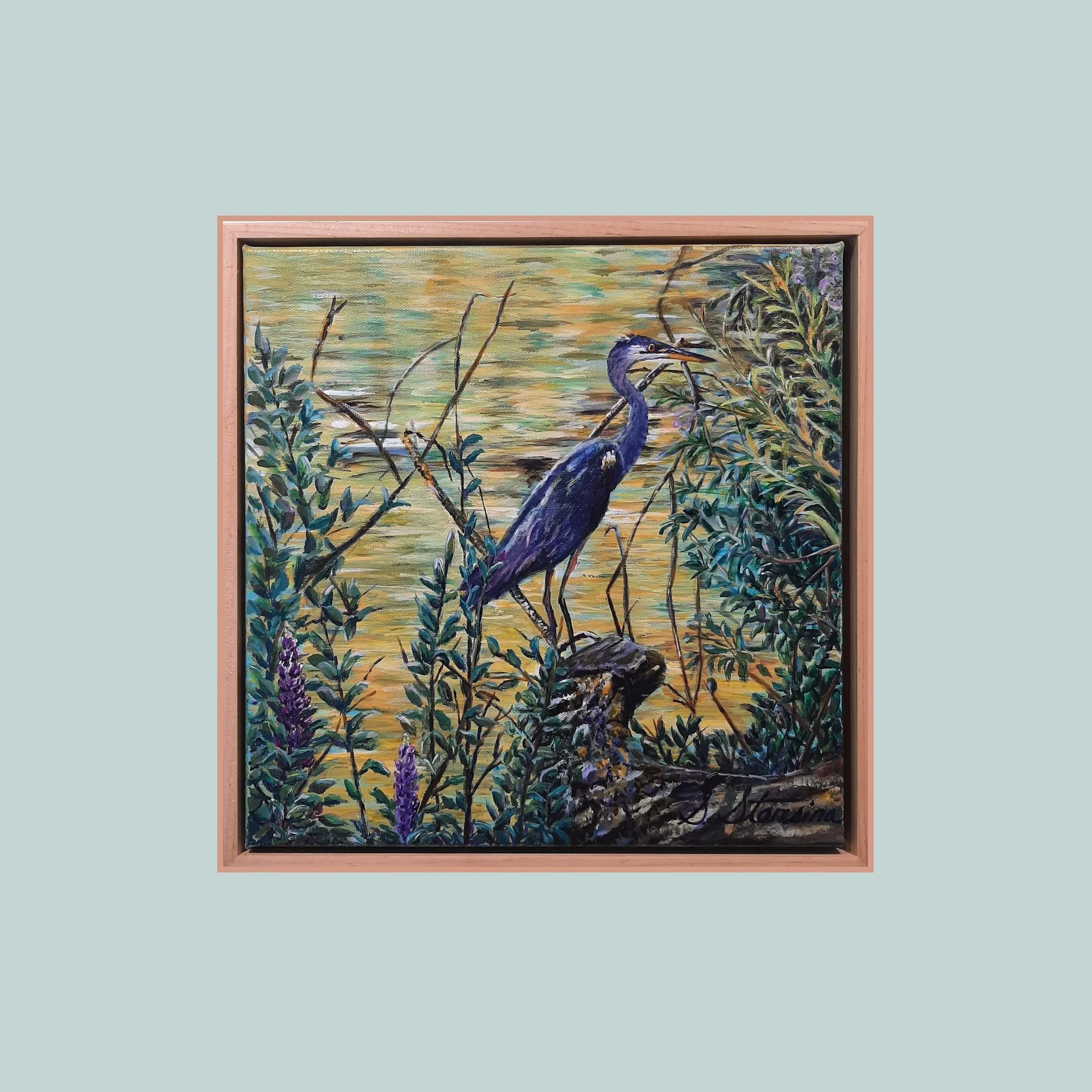 Blue Heron on the Marsh