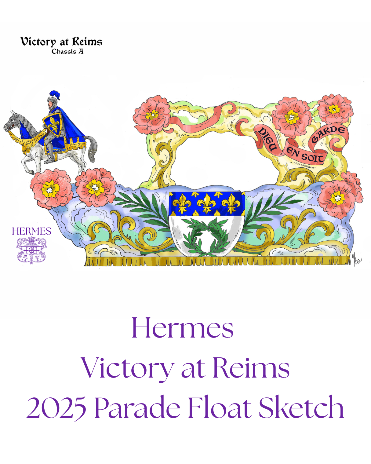 Mystic Krewe of Hermes - float sketch - 2025
