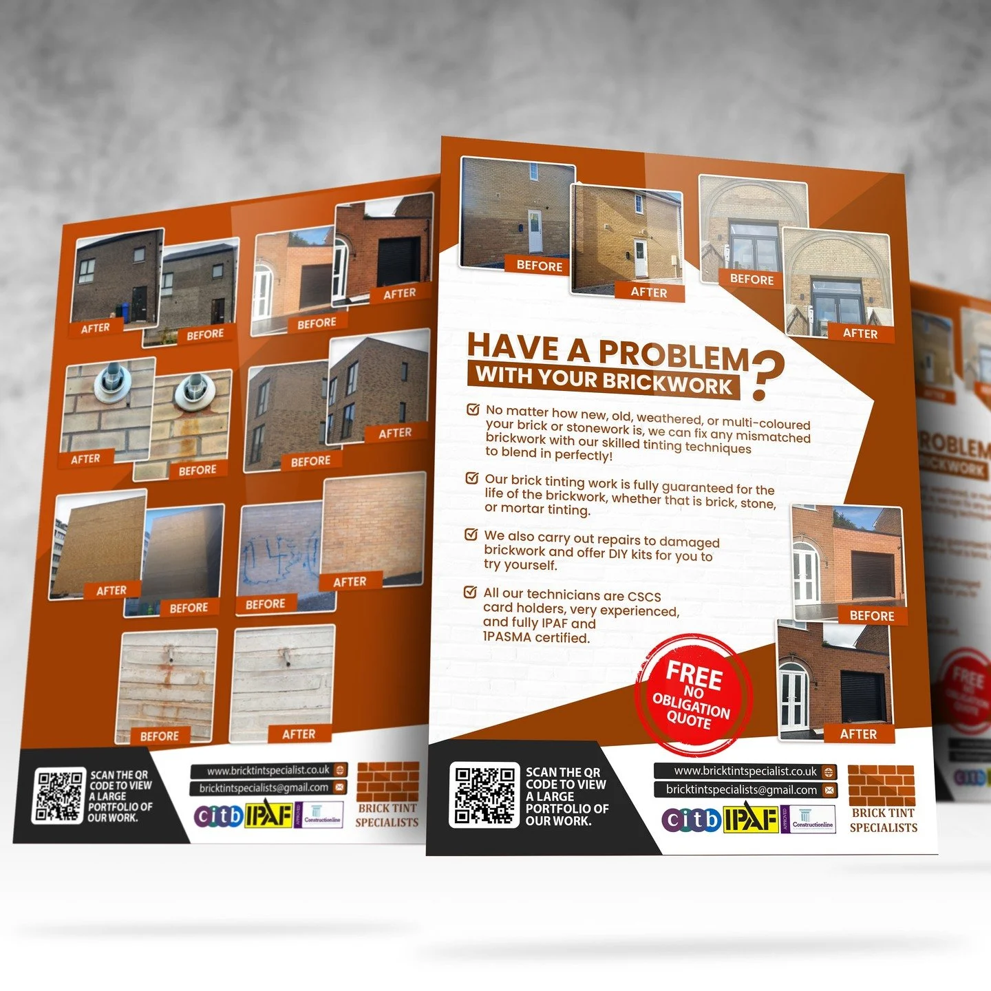 Beautiful new leaflets made today 

If you need any tinting work done, please get in touch through the links in bio!

#bricktinting #brickrepair #bricky #bricktint #bricklaying #bricklayer
#renovation #extension