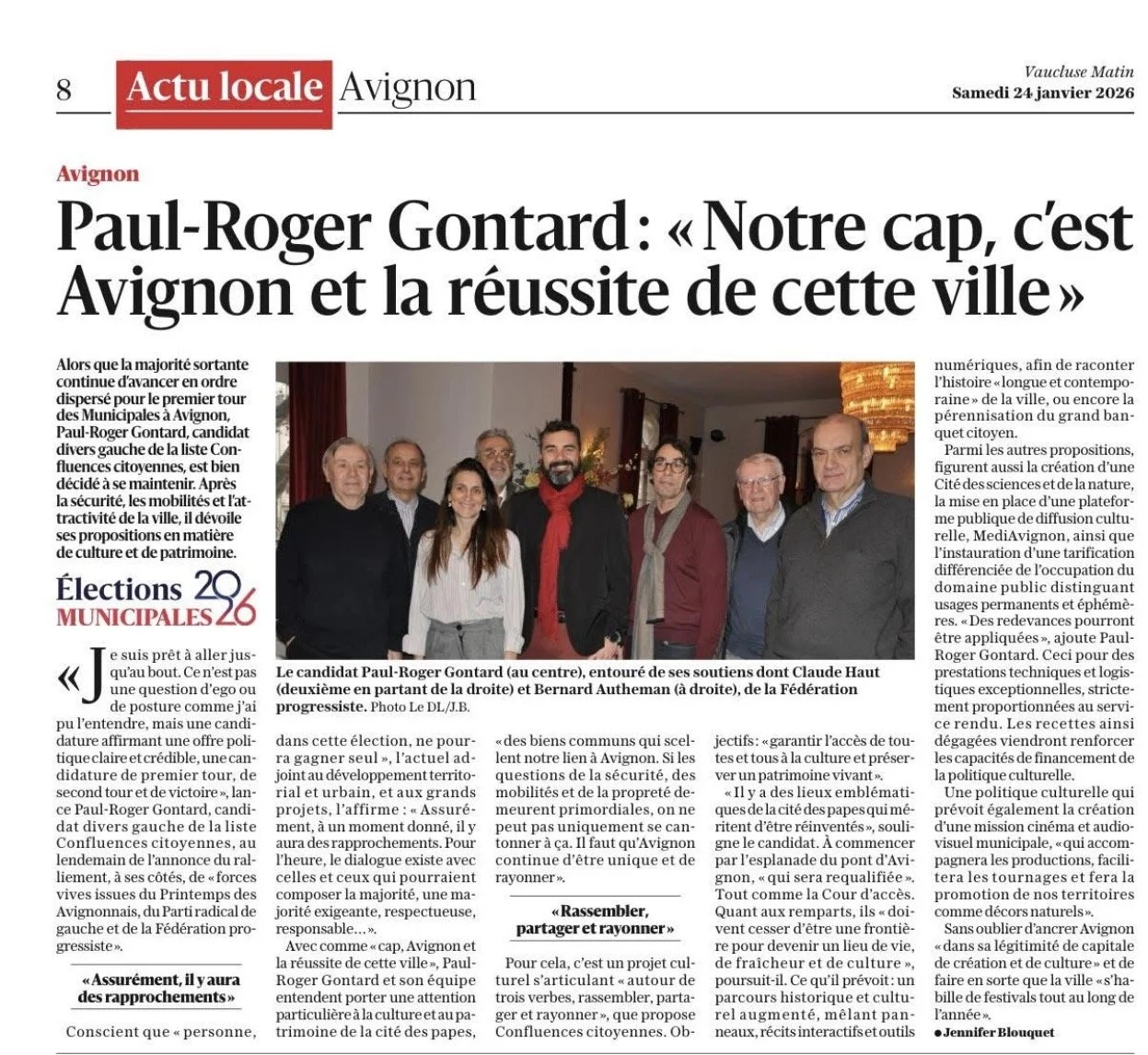 Revue de presse 24/01/26