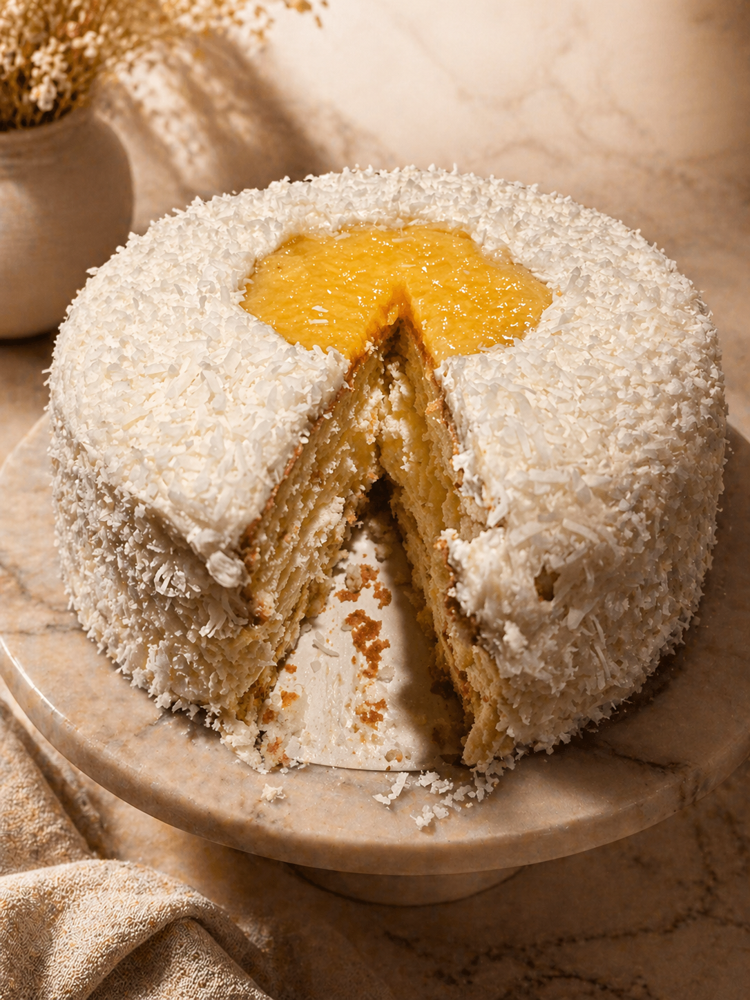 Pineapple coconut Layered Cake 2.png