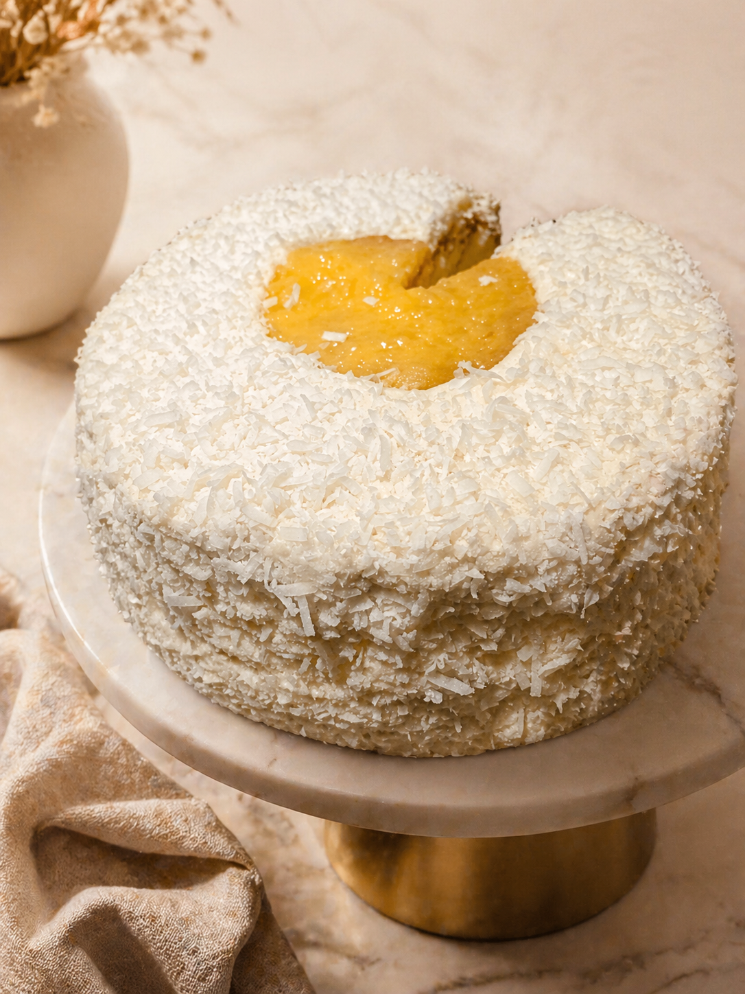 Pineapple Coconut Layered Cake