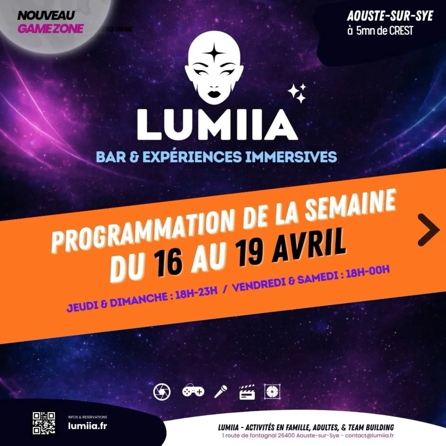✨ Cette semaine chez Lumiia, on voyage entre ambiance chill, concert Live et dancefloor ✨

📅 Du jeudi 16 au dimanche 19 avril

🧡 LE JEUDI chez Lumiia on se d&eacute;tend et s'amuse !

Et si ton jeudi soir devenait ton meilleur moment de la semaine 