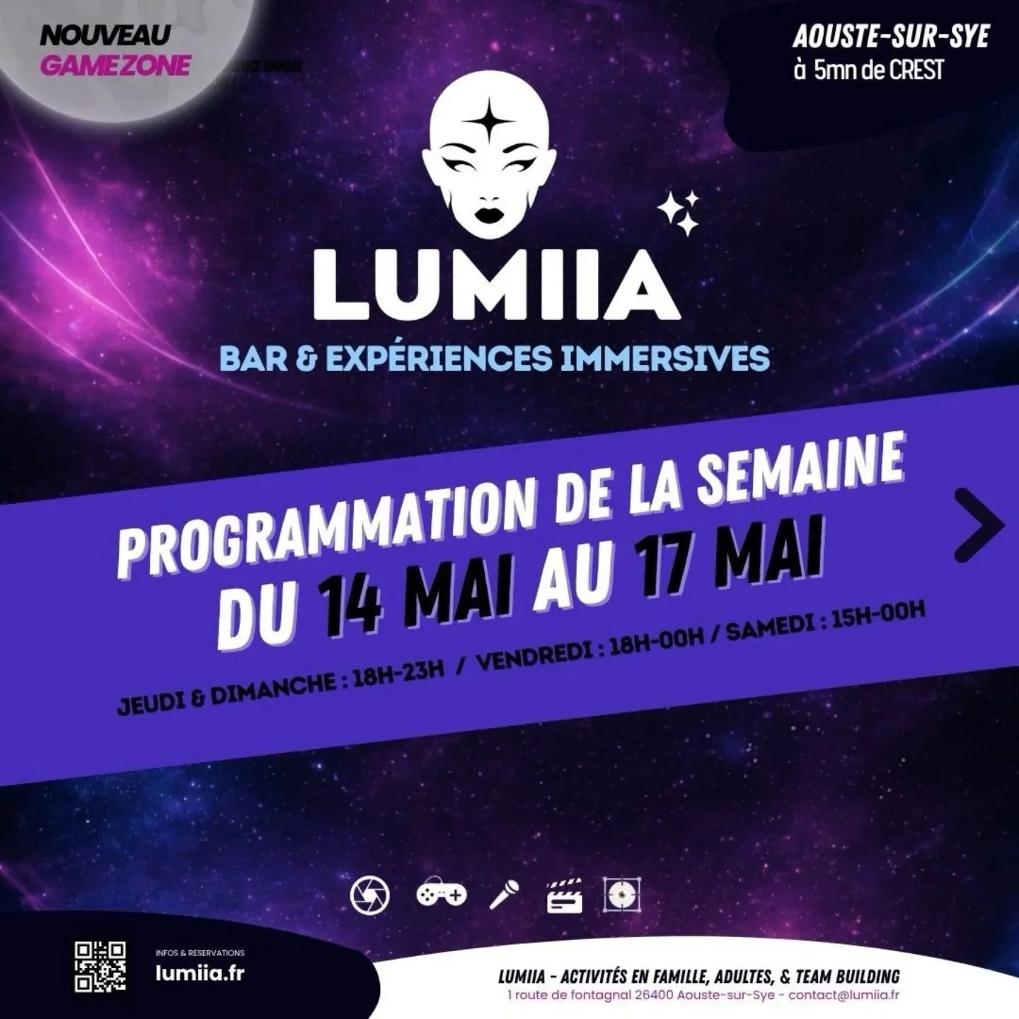 Les soir&eacute;es &agrave; th&egrave;me de cette semaine du 14 au 17 mai chez Lumiia✨

🍹 Jeudi : Happy Hour, tapas &amp; games d&egrave;s 18h +  After Guinguette avec DJ Gutchiboy (Happy Electro) jusqu&rsquo;&agrave; minuit

👁️ Vendredi : Soir&eac