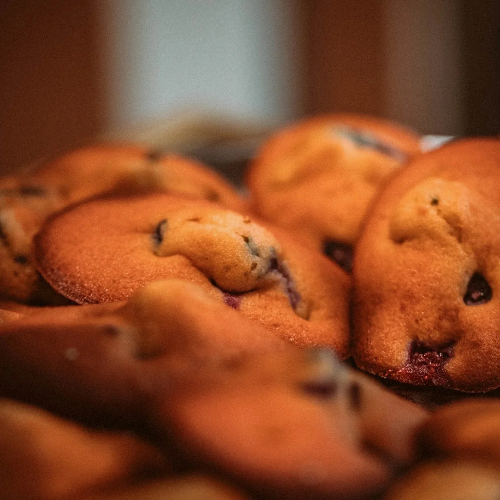 Gâteaux aux morceaux de chocolat.