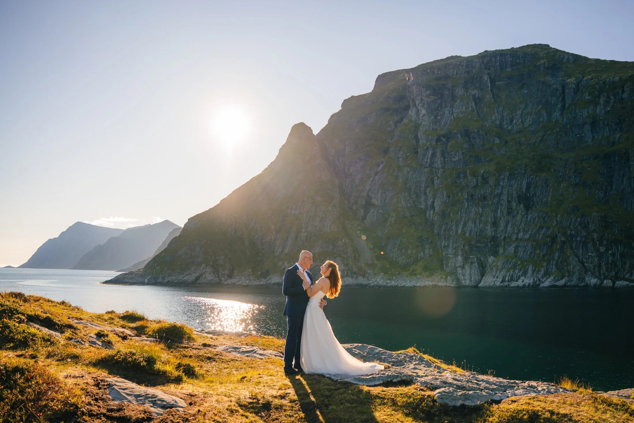 Magical summer elopement Lofoten Norway