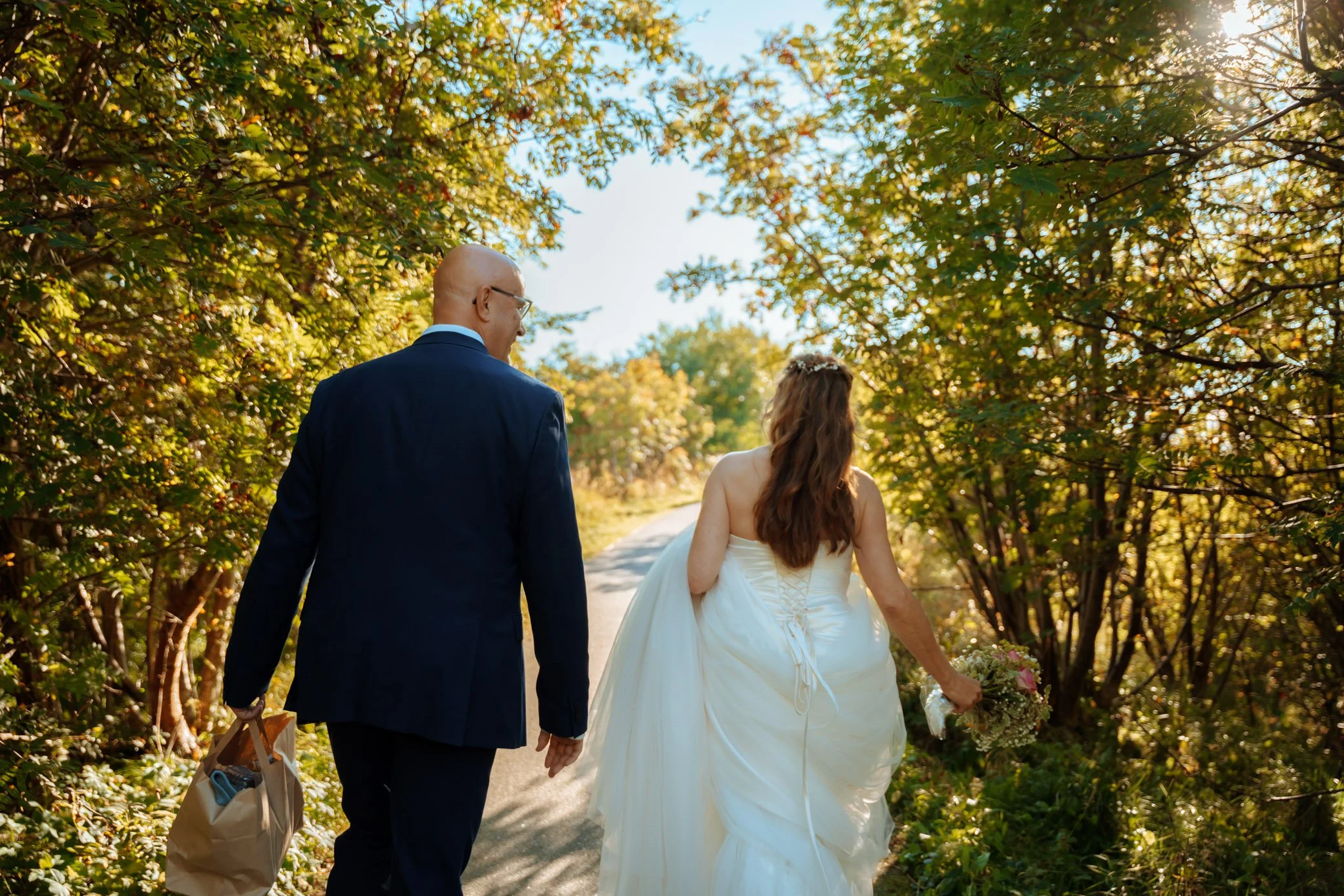 Walking to the ceremony in Lofoten