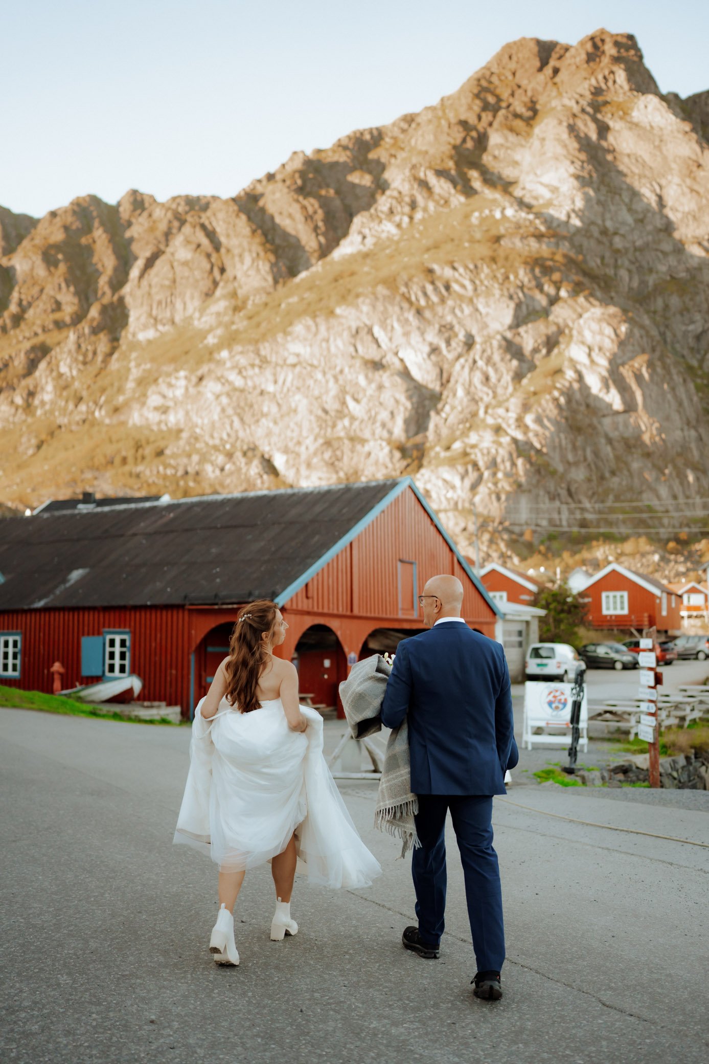 Exploring a fishing village in Lofoten