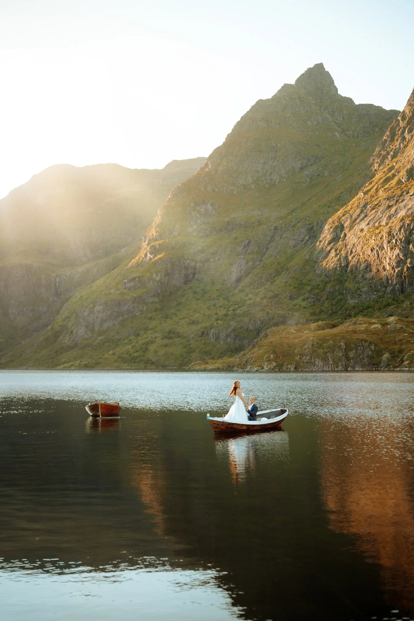 Rowing together on the lake