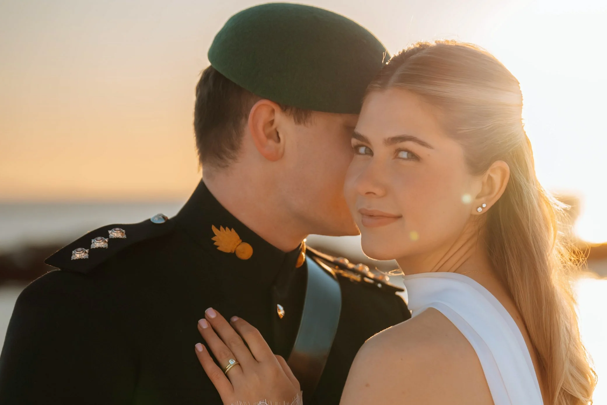 Bride detail during elopement in Lofoten with natural light