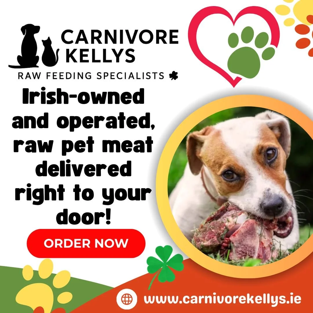 🇮🇪🐾 Proudly Irish. Proudly Family-Owned. Proudly Feeding Pets Nationwide. 🐾🇮🇪

Carnivore Kelly&rsquo;s isn&rsquo;t just a pet food company &mdash; we&rsquo;re a family-run Irish business built on over 50 years of master butchery expertise.

For