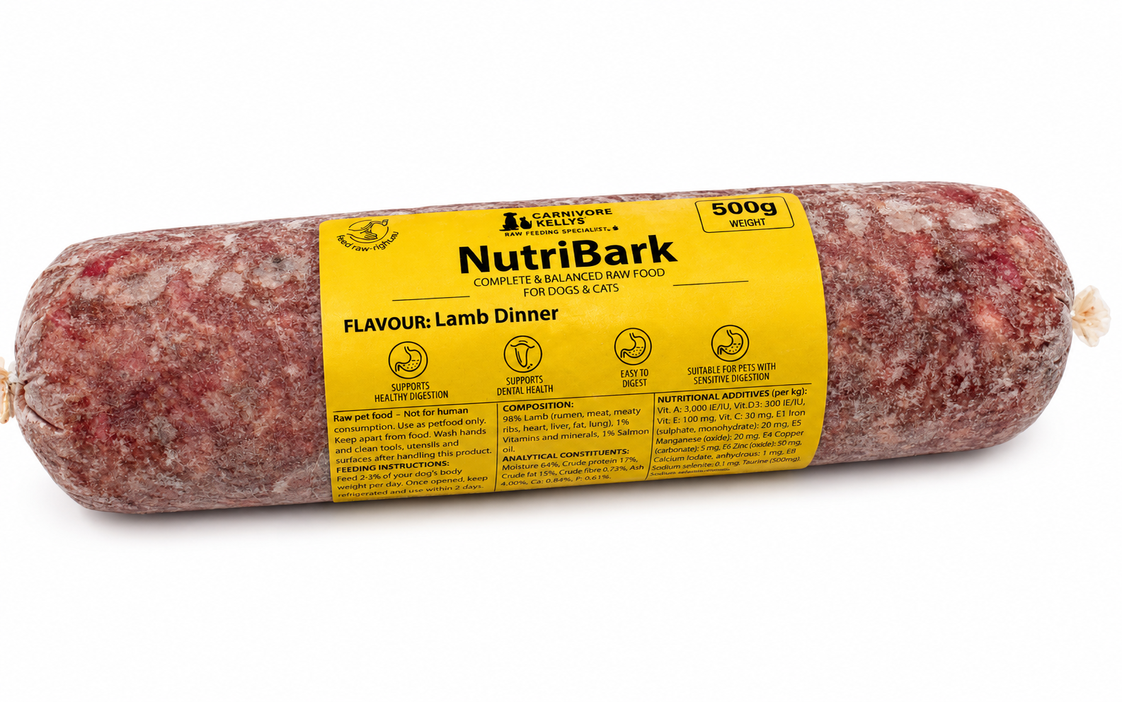 Carnivore Kelly's - NutriBark Lamb Dinner 500g