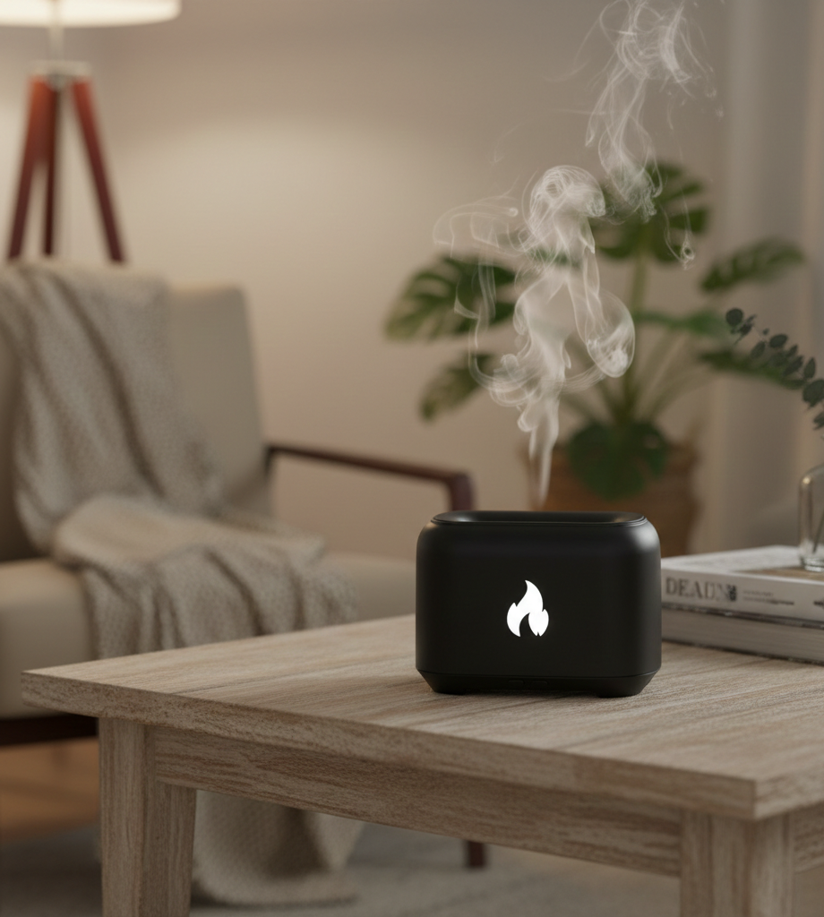 🌙 Colorful Flame Aroma Diffuser