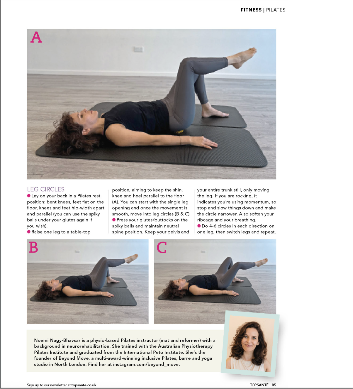 Leg circles Pilates exercise for hip mobility - Top Santé April 2026 