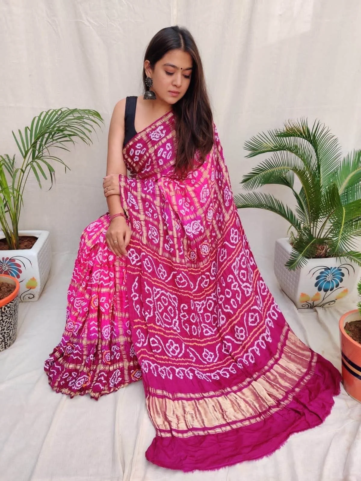 Gajji Silk Bandhani Gharchola