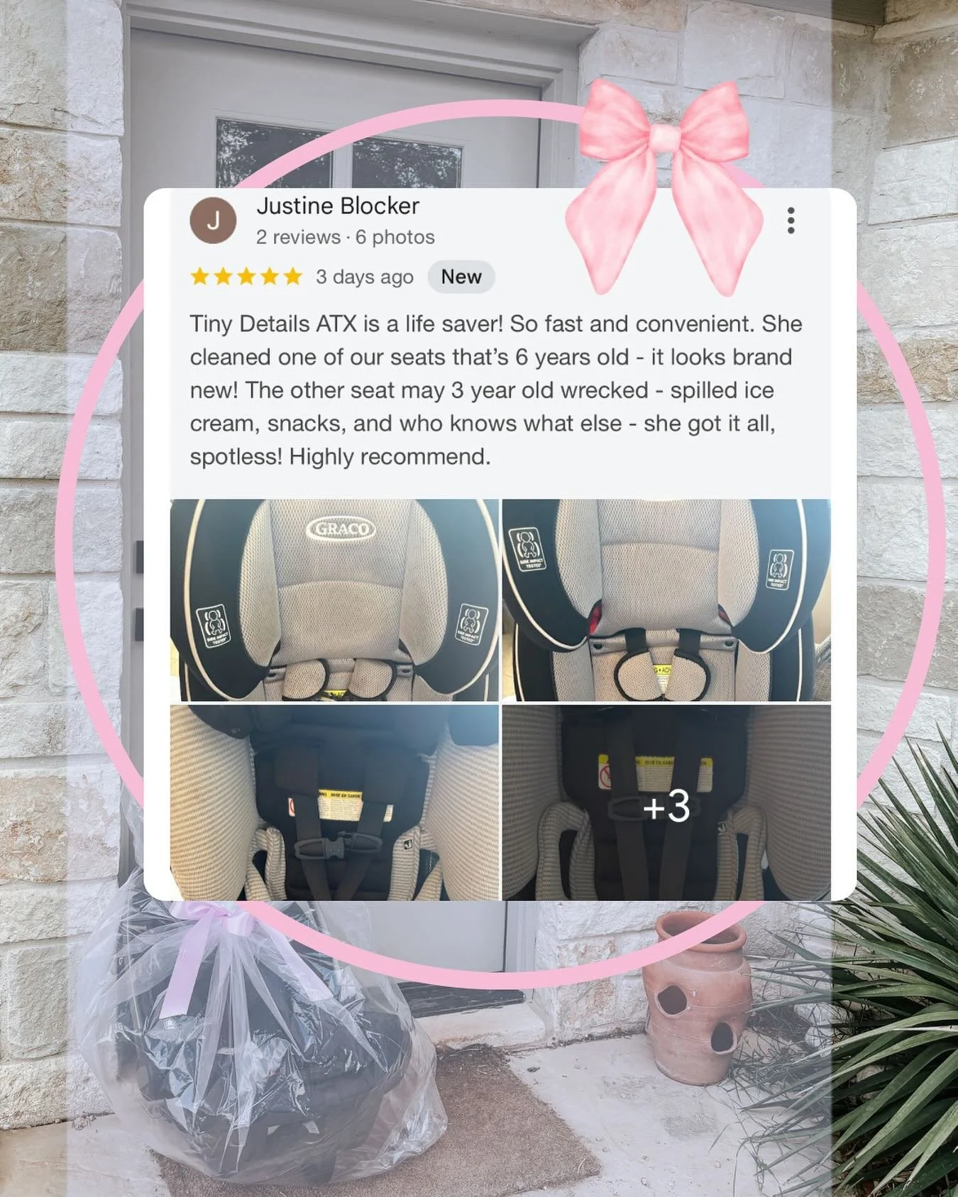 Over 145 local moms have trusted us&mdash;and it&rsquo;s reviews like this that remind me: every tiny detail matters. 🎀

Ready for your own pink bow delivery?
📲 www.tinydetailsatx.com

#TinyDetails #PinkBowDelivery #BecauseTheLittleThingsMatter