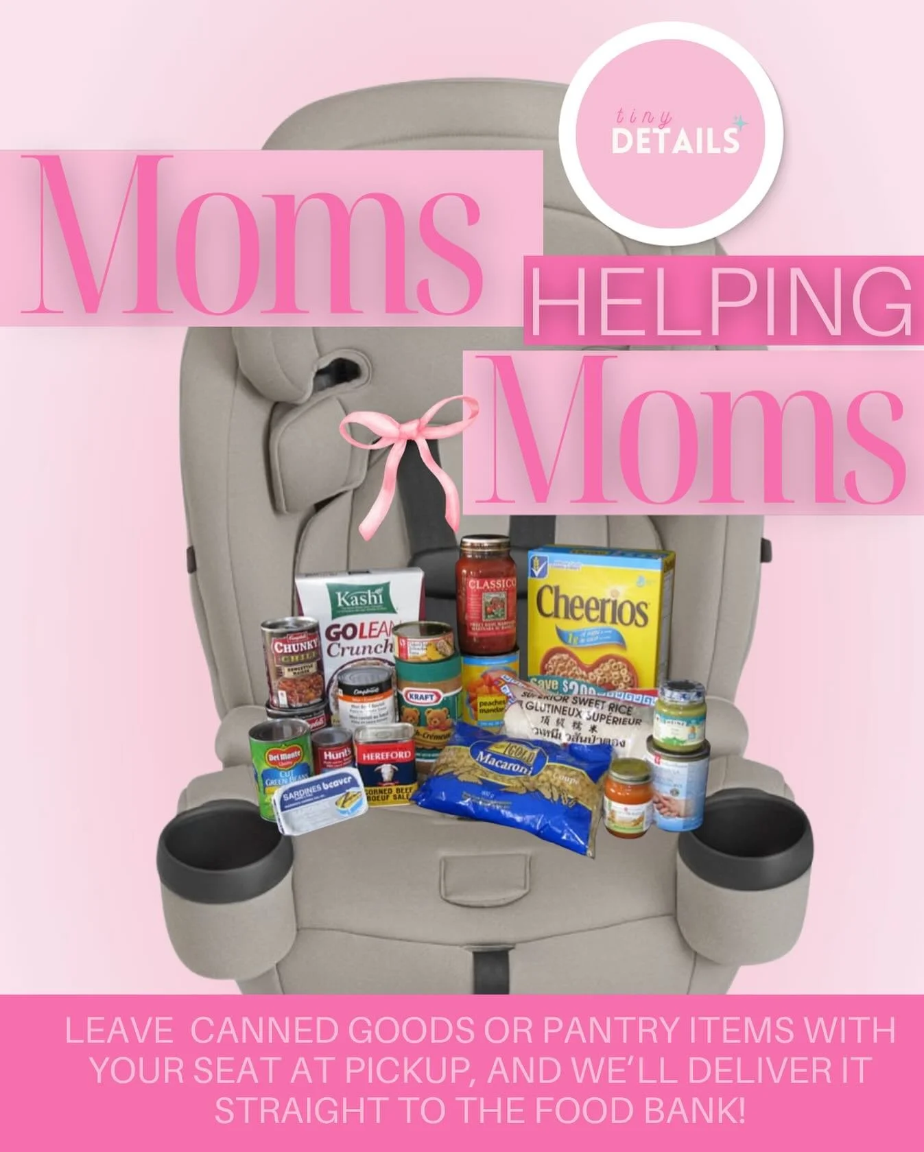 With SNAP benefits in jeopardy and over 127k SNAP recipients in Hays, Travis, Williamson counties combined, Tiny Details is partnering with our local food banks to support our local families. 

Moms helping Moms. 

When you book your car seat or stro