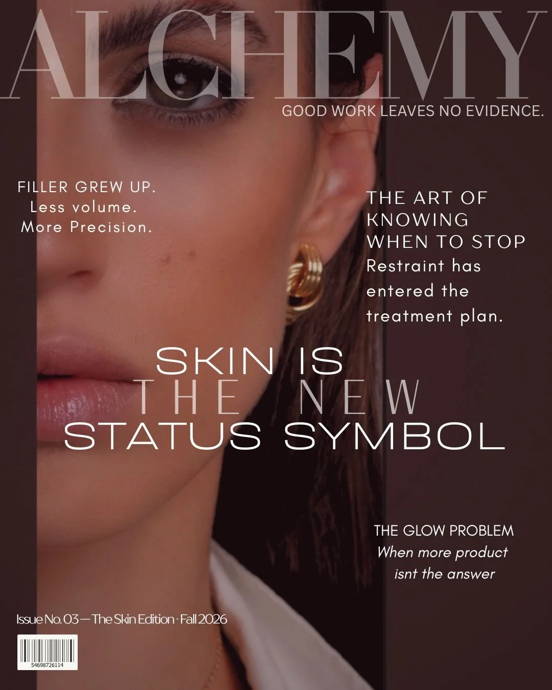 Close-up editorial beauty portrait of a woman with luminous skin featured on Alchemy by Antoinette Magazine Issue No. 03 — The Skin Edition.